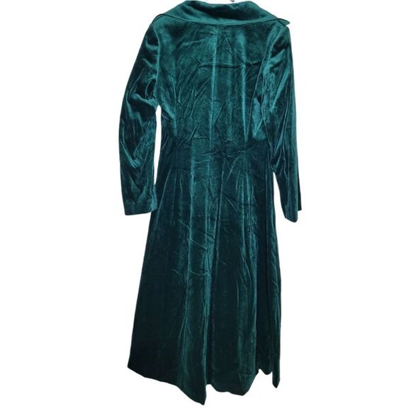 NEW Vintage J Peterman emerald green velvet statement long coat jacket 4 - Picture 13 of 13